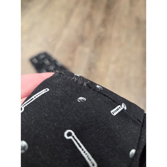 Krazy Larry Pull-On Ankle Pants - Black Golf Tee Club Print Elastic Waist 12 - Picture 8 of 9